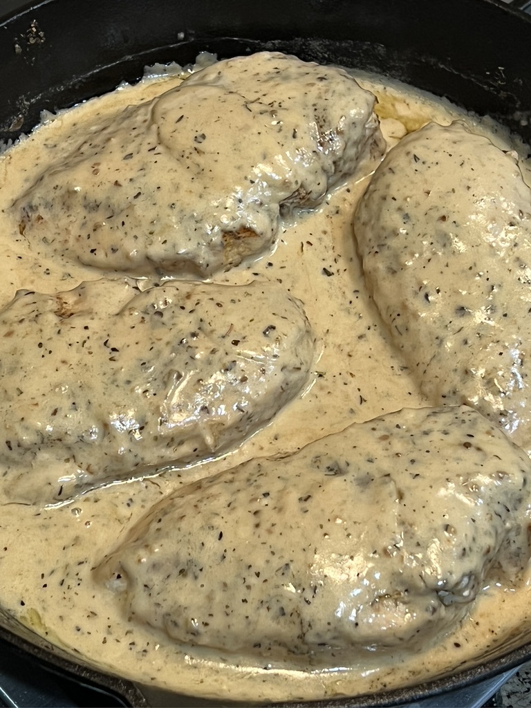 Cast Iron Baked Garlic Parmesan Chicken